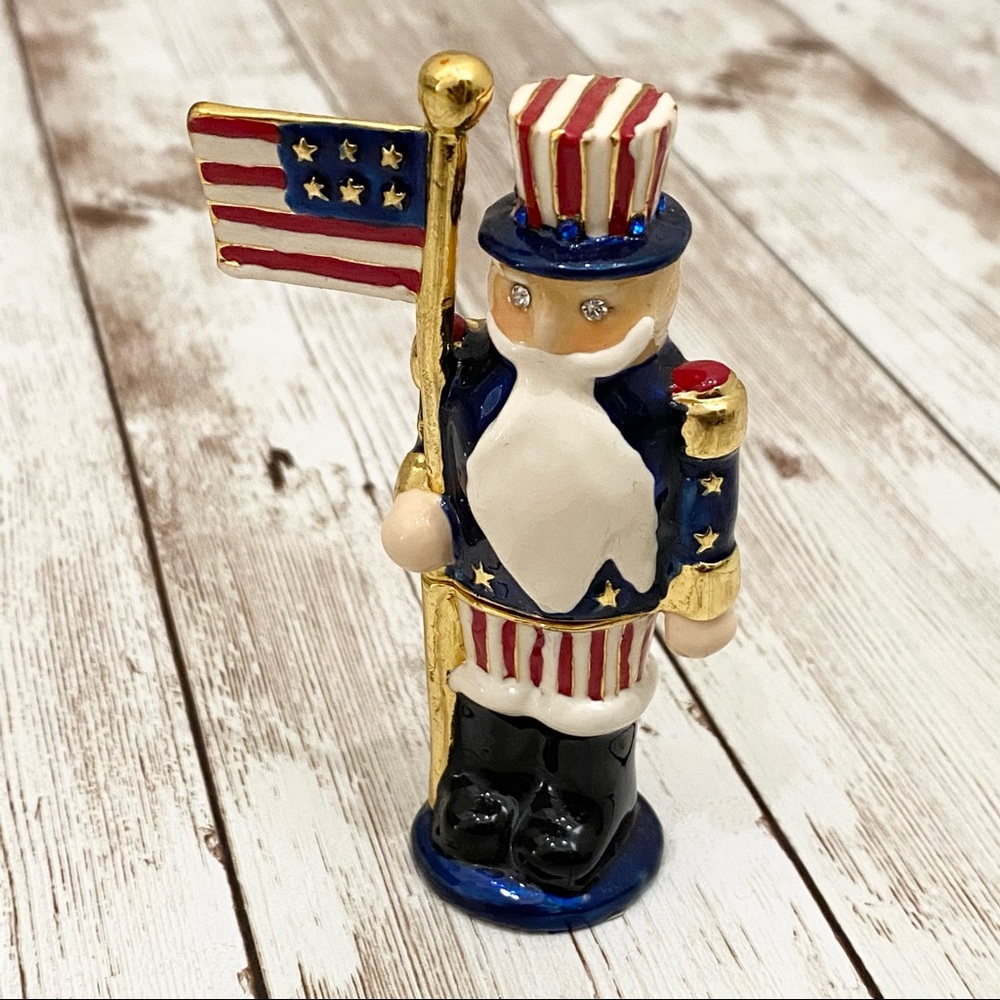 The Firecracker Uncle Sam Nutcracker Trinket
